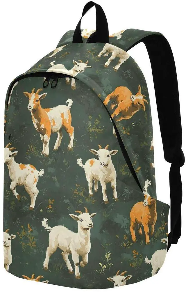 Alt view image 2 of 5 - Travel Backpack for Women Men Laptop Bag Work Fashion Daypack Goat Grass Large Lightweight Outdoor Casual