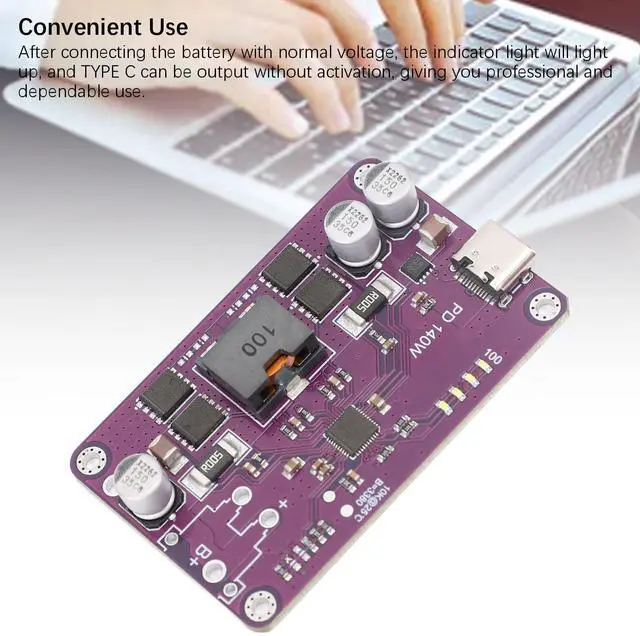 Alt view image 3 of 5 - PD3.1 140W Power Bank Module, Type C 5V 3A 20V 5A Charging Board, Mobile Power Module Circuit Board Support 0 QC3.0 QC3.0, with Integrated Boost Bucks Driver (4 Series)