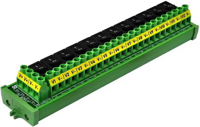 Alt view image 2 of 5 - Screw Mount 12 Channel Rocker Switch DC Power Distribution Strip Module