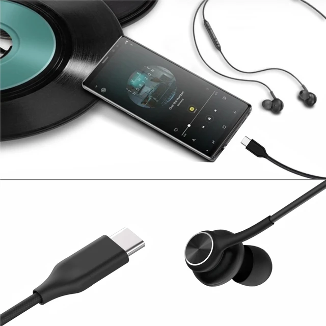 Alt view image 2 of 5 - 2026 Completely Upgraded Version Earbuds Stereo in-Ear Headphones 3-Year Warranty for Samsung Galaxy S25 S24 S23 S22 S21 S20, Note 10, 10+ with Microphone and Volume Remote Type-C Connector-Blac