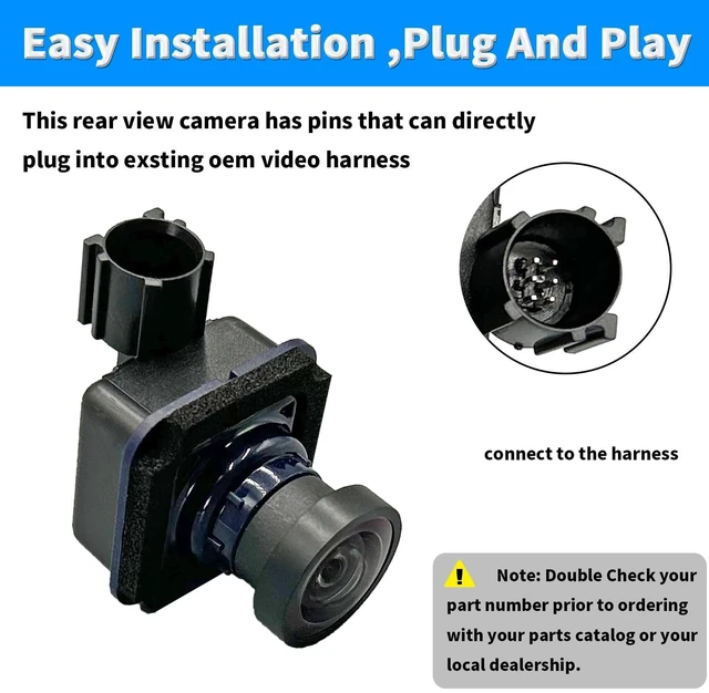 Alt view image 3 of 5 - wzruiqipei Rear View Back Up Camera Compatible with 2017 2018 2019 2020 2021 2022 2023 Chrysler Pacifica Reverse Park Assist Backup Camera Replaces 68227397AH
