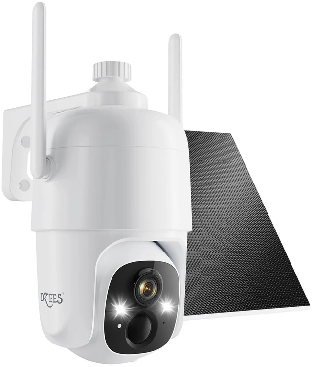 Main image of Dzees 2K Solar Security Camera Outdoor Wireless, 360 PTZ Battery Camera