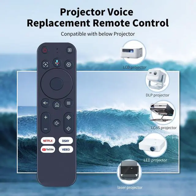 Alt view image 2 of 5 - WDZP New Projector Remote Control fit for Yaber K3, K3 pro, K2s, T2, T2 Plus Projector