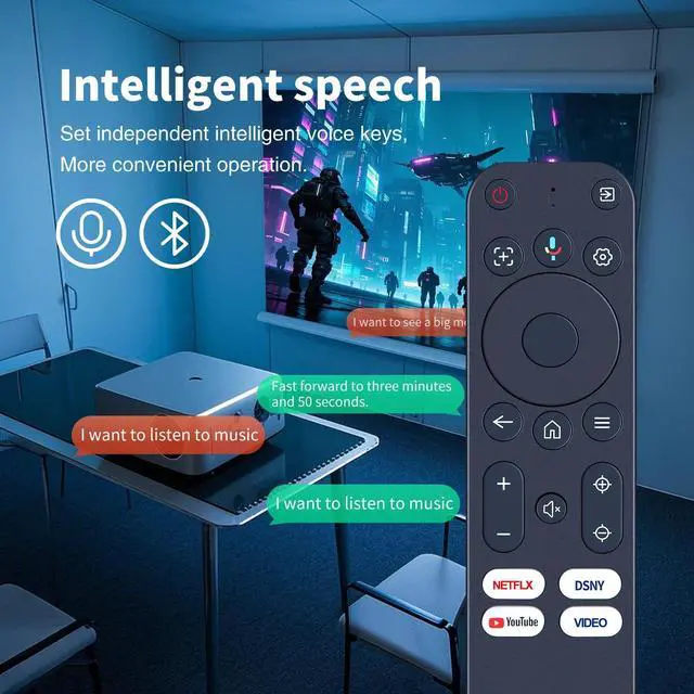 Alt view image 3 of 5 - WDZP New Projector Remote Control fit for Yaber K3, K3 pro, K2s, T2, T2 Plus Projector