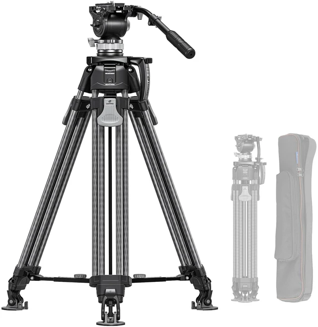 Main image of Leofoto Professional Carbon Fiber Video Tripod with 360 Fluid Head, One Button Quick Height Adjust 38cm-172cm, 6-Leg Stable Camera Tripod for Wildlife Shooting, Long Lens Photography, Travel
