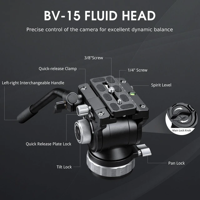 Alt view image 3 of 5 - Leofoto Professional Carbon Fiber Video Tripod with 360 Fluid Head, One Button Quick Height Adjust 38cm-172cm, 6-Leg Stable Camera Tripod for Wildlife Shooting, Long Lens Photography, Travel