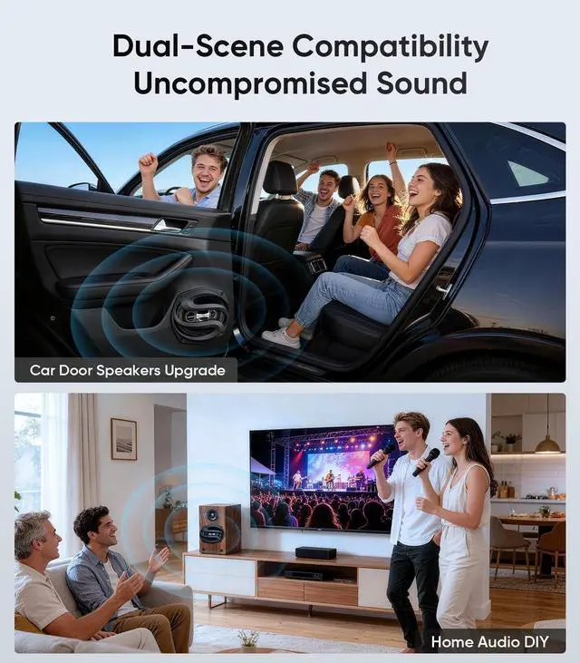 Alt view image 4 of 5 - Seventour 6x9 4-Way Car Audio Door Speakers (Pair),350 Watts max Power,Full Range,Tweeters,Coaxial,Enhanced Sound,High-Efficiency Speaker for Cars/Truck,Great OEM Car Audio Upgrade (6x9 350 Watts)