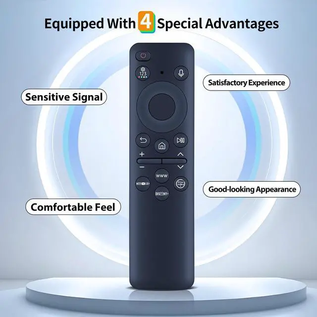 Alt view image 4 of 5 - New Replacement BN59-01432J Voice Solar Remote Control Compatible for Samsung Smart TV QN55Q60C QN65Q60C QN32Q60C QN43Q60C UN50CU8000 QN55Q70C QN65Q70C, for Remote BN59-01432A BN59-01432J BN59-0