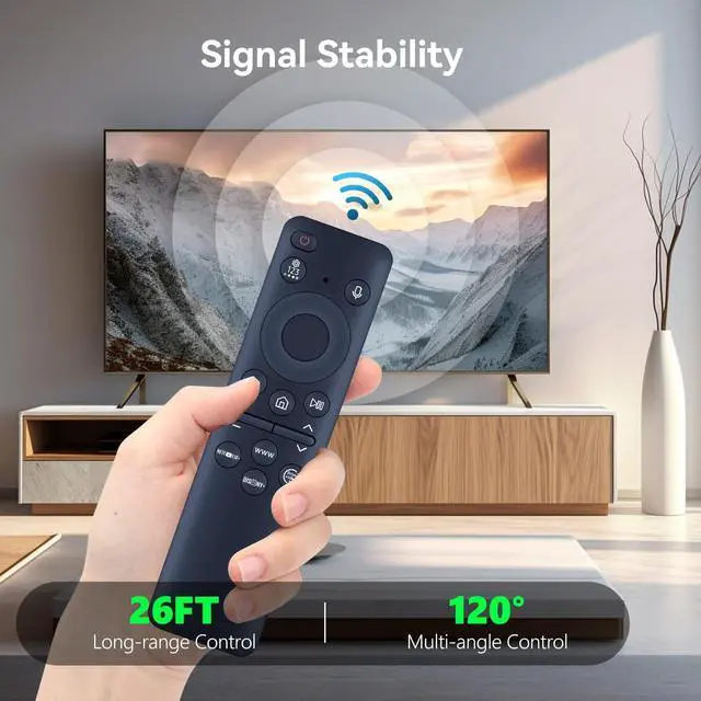 Alt view image 5 of 5 - New Replacement BN59-01432J Voice Solar Remote Control Compatible for Samsung Smart TV QN55Q60C QN65Q60C QN32Q60C QN43Q60C UN50CU8000 QN55Q70C QN65Q70C, for Remote BN59-01432A BN59-01432J BN59-0