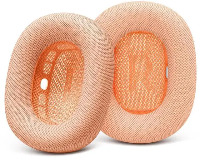 Main image of GEVO Upgraded Ear Cushions Replacement Earpads for 2024 New Apple AirPods Max Headphones, Protein Leather Ear Pads Cover with Memory Foam and Magnet for AirPods Max Fresh Color (Orange)