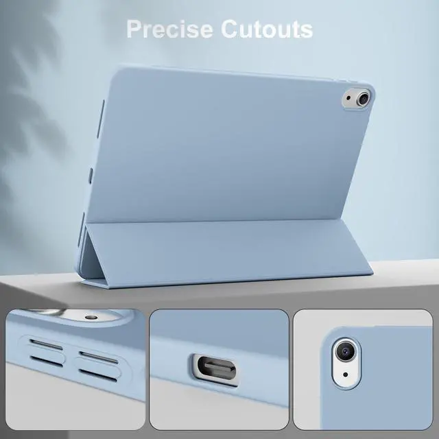 Alt view image 5 of 5 - SQQSOOZ Case for iPad (A16) 11 Inch 2025/iPad 10th Generation 10.9 Inch 2022, Slim & Lightweight, Trifold Stand Protective Cover, Soft TPU Back, Support Touch ID, Auto Wake/Sleep, Sky Blue