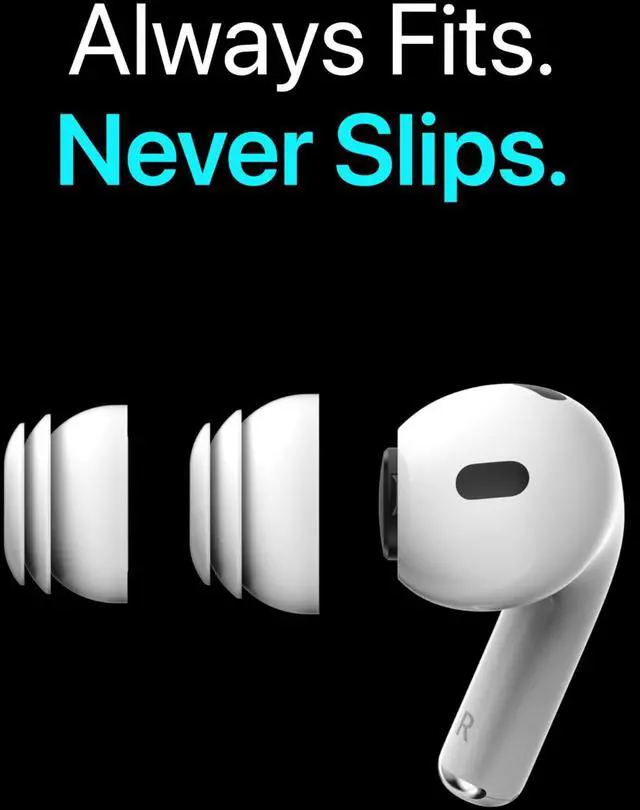 Alt view image 3 of 5 - Premium Multi-Flange Eartips for AirPods Pro 1&2 (Medium) Always Fits, Never Slips