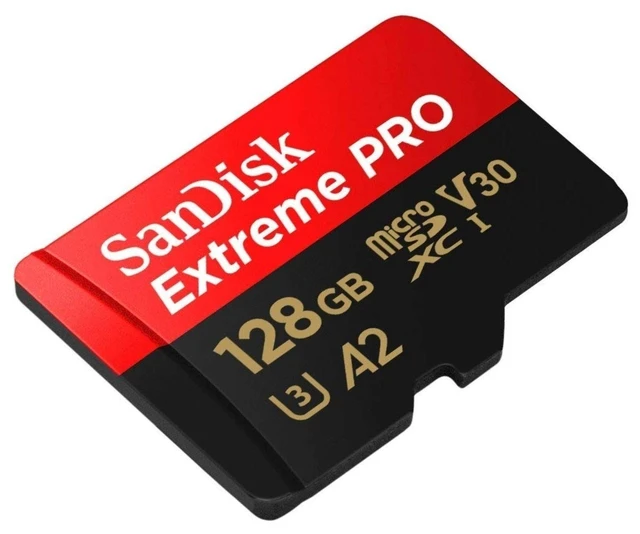 Alt view image 4 of 5 - SanDisk Extreme Pro SDXC UHS-I U3 A2 V30 128GB + Adapter, SDSQXCY-128G-GN6MA