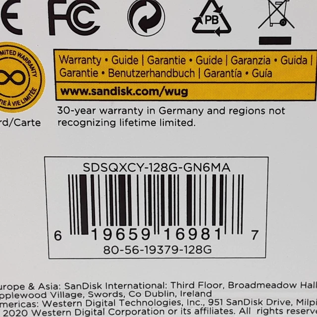 Alt view image 5 of 5 - SanDisk Extreme Pro SDXC UHS-I U3 A2 V30 128GB + Adapter, SDSQXCY-128G-GN6MA