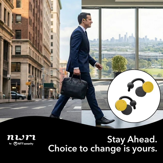 Alt view image 2 of 5 - nwm DOTS Wireless On-Ear Speakers (Open Ear Earphones) Stone White