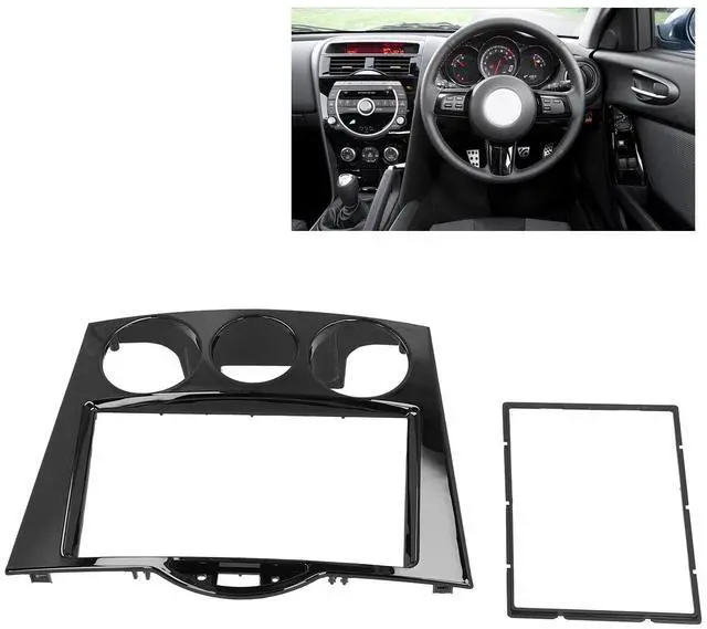 Alt view image 5 of 5 - 2Din Radio Stereo Fascia Frame Dash Cd Panel Trim Replacement For Rx-8 2003-2008,Car Interior And Exterior Decoration Modification