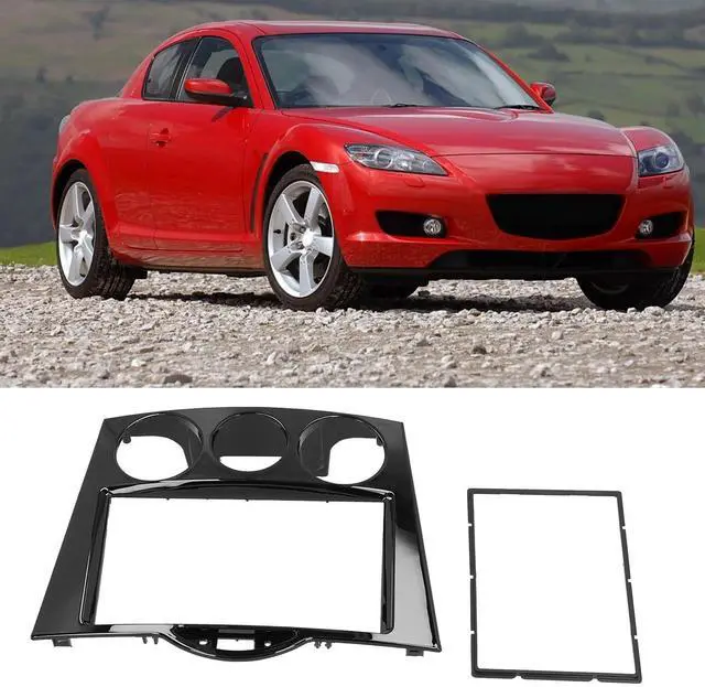 Alt view image 4 of 5 - 2Din Radio Stereo Fascia Frame Dash Cd Panel Trim Replacement For Rx-8 2003-2008,Car Interior And Exterior Decoration Modification