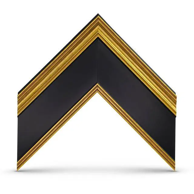 Alt view image 3 of 5 - Antique Gold & Black 32" Premiere Deco TV Frame - Compatible ONLY with Samsung The Frame TVs (Fits 2021-2026, LS03A, LS03B, LS03C, LS03D, LS03FA)