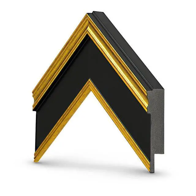 Alt view image 4 of 5 - Antique Gold & Black 32" Premiere Deco TV Frame - Compatible ONLY with Samsung The Frame TVs (Fits 2021-2026, LS03A, LS03B, LS03C, LS03D, LS03FA)