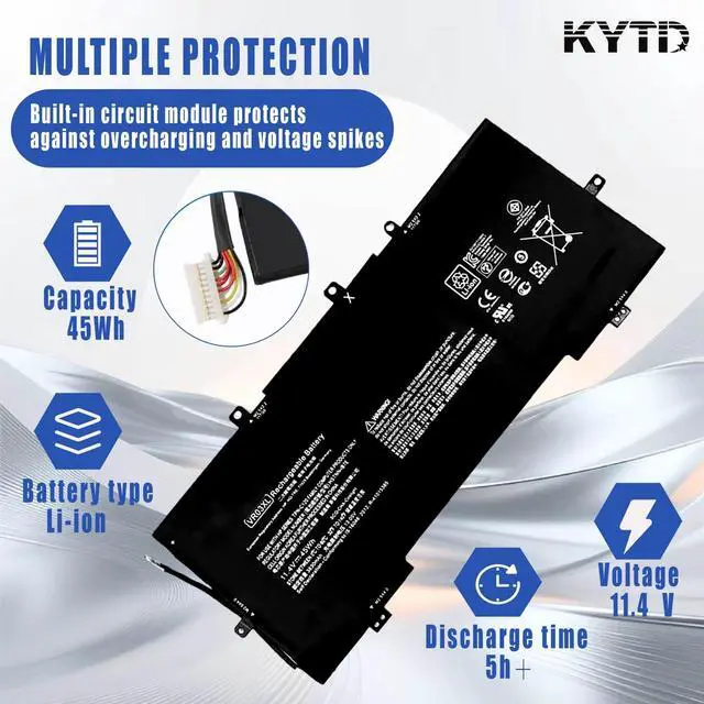 Alt view image 2 of 5 - KYTD VR03 VR03XL 816497-1C1 816497-1C1 HSTNN-IB7E TPN-C120 Battery for HP Envy 13-D 13-d000 Series:13-d099nr 13-d050sa 13-d024tu 13-d025tu 13-d046tu 13-d051tu 13-d040wm 13-d044tu 13-d012nl and More