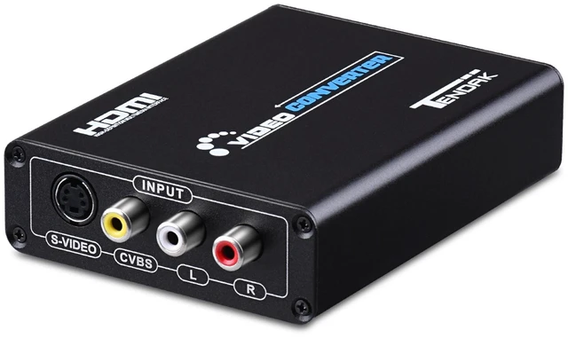 Alt view image 2 of 5 - Tendak 3RCA CVBS Composite & S-Video R/L Audio to HDMI Converter Adapter Support 720P/1080P with 3RCA S-Video Cable for NES SNES N64 PS2 PS3 HDTV