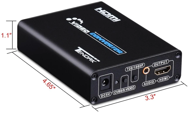 Alt view image 5 of 5 - Tendak 3RCA CVBS Composite & S-Video R/L Audio to HDMI Converter Adapter Support 720P/1080P with 3RCA S-Video Cable for NES SNES N64 PS2 PS3 HDTV