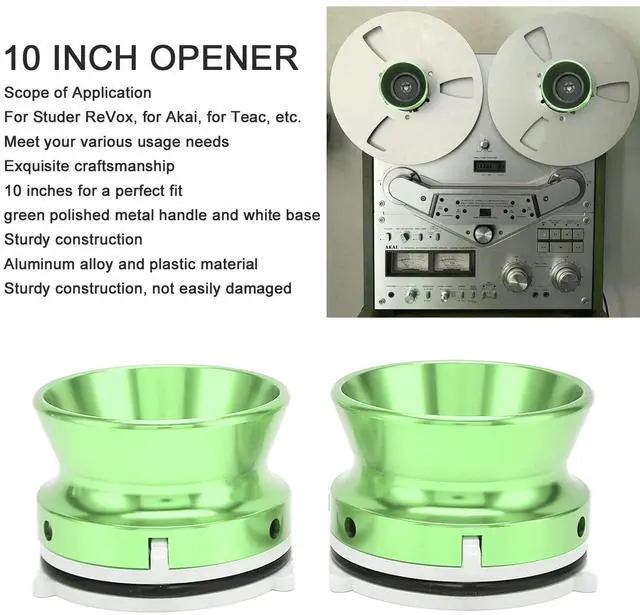 Alt view image 3 of 5 - NAB Hub Adapters Compatible with Studer Revox, Akai, Teac, Reel to Reel, Polished Aluminium Universal Loading Device with 10 Inch Opener