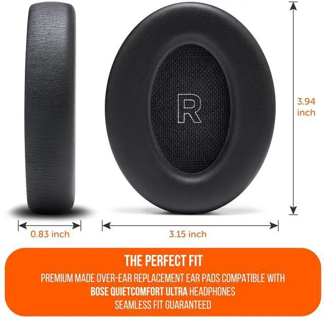 Alt view image 5 of 5 - WC PadZ QC Ultra Upgraded Replacement Earpads Compatible with Bose QuietComfort Ultra Gen 1 & Gen 2 by Wicked Cushions ^^ Enhanced Comfort, Thickness & Durability ^^ Black