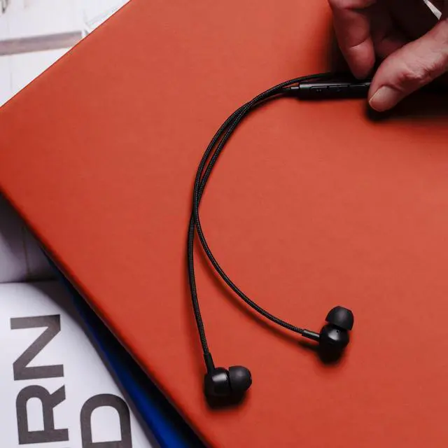 Alt view image 4 of 5 - Sudio V3 Essential Wired Earbuds ^^ in Ear Headphones with Cable and USB-C Connector ^^ Tangle-Resistant Braided Cable ^^ Built-in Microphone ^^ IPX4 Water Resistant ^^ No Charging Needed ^^ (Black)