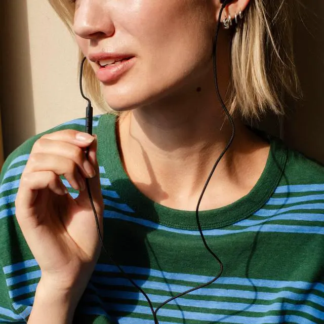Alt view image 3 of 5 - Sudio V3 Essential Wired Earbuds ^^ in Ear Headphones with Cable and USB-C Connector ^^ Tangle-Resistant Braided Cable ^^ Built-in Microphone ^^ IPX4 Water Resistant ^^ No Charging Needed ^^ (Black)