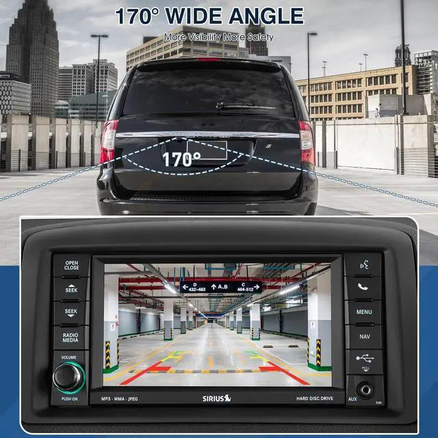 Alt view image 4 of 5 - ACAUTO Rear View Backup Camera Fit for Chrysler Town & Country 2011-2016, fit for Dodge Grand Caravan 2011-2020, Reversing Parking Assist Camera OE Replacement 4672639AA,CH1960103