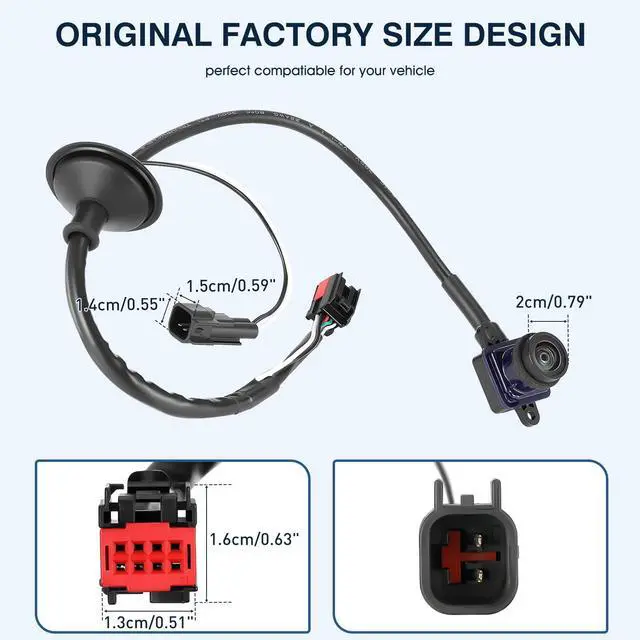 Alt view image 5 of 5 - ACAUTO Rear View Backup Camera Fit for Chrysler Town & Country 2011-2016, fit for Dodge Grand Caravan 2011-2020, Reversing Parking Assist Camera OE Replacement 4672639AA,CH1960103