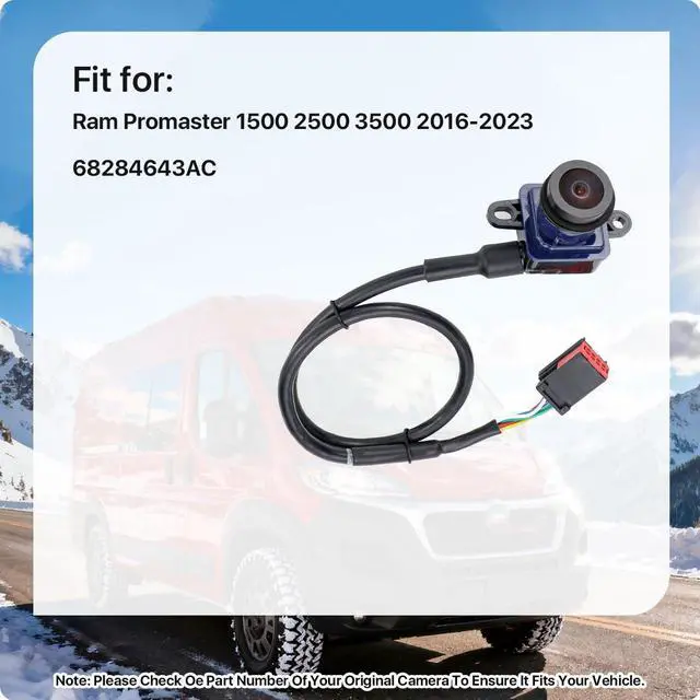 Alt view image 2 of 5 - 68284643AC Rear View Backup Camera Replacement for Ram Promaster 1500 2500 3500 2016-2023 by GreenYi