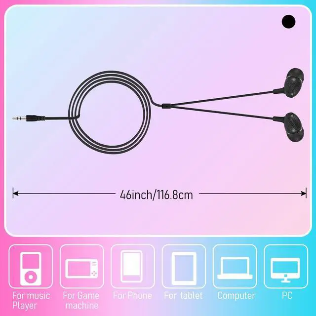 Alt view image 5 of 5 - Macarrie 250 Pack Earbuds Bulk Kids Earbuds Headphones Classroom Earphones with Wire Ear Headphones for Schools Classrooms Libraries Children Students Gift (Black)
