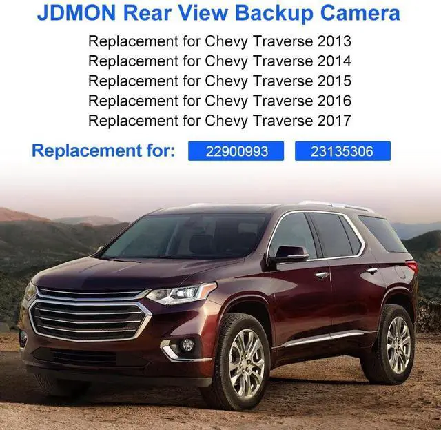 Alt view image 2 of 5 - JDMON Backup Rear Park Assist Camera Compatible with Chevy Traverse 2013 2014 2015 2016 2017 Replacement for 22900993 23135306 Reversing Aid Camera