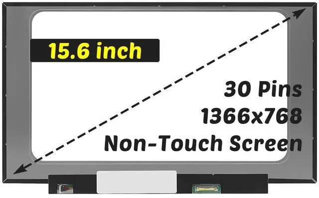 Alt view image 2 of 5 - HOULISE Replacement for HP 15-DW0083WM 1A493UA 15-DY0019DS 15-DY0700TG for Lenovo Ideapad L340-15IWL 81LH 1366x768 60HZ 30 Pins 15.6" LCD Non-Touch Screen Display Panel (for Non-Touch Screen Onl