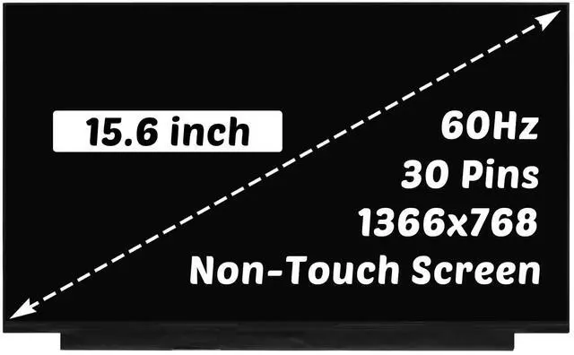 Main image of HOULISE Replacement for HP 15-DW0083WM 1A493UA 15-DY0019DS 15-DY0700TG for Lenovo Ideapad L340-15IWL 81LH 1366x768 60HZ 30 Pins 15.6" LCD Non-Touch Screen Display Panel (for Non-Touch Screen Onl