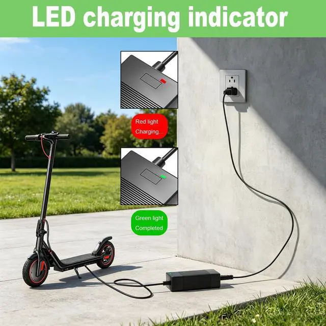 Alt view image 4 of 5 - 42V 2A Charger for iScooter 36V Lithium-ion Battery Compatible with iScooter i9, i9 Pro, i8, i8L, 1S and isinwheel U1, M10, S9 Pro, S9 Max Power Adapter Cord