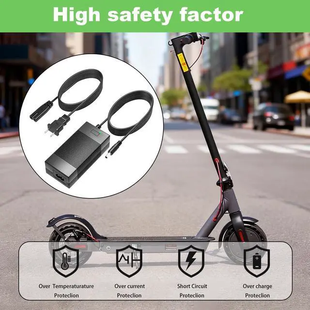 Alt view image 5 of 5 - 42V 2A Charger for iScooter 36V Lithium-ion Battery Compatible with iScooter i9, i9 Pro, i8, i8L, 1S and isinwheel U1, M10, S9 Pro, S9 Max Power Adapter Cord