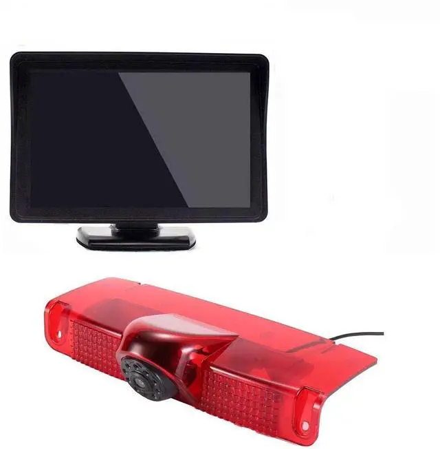 Main image of Car High Mount Brake Light Backup Camera +4.3" LCD Monitor,Brake Lamp Reverse Parking Camera Replacement for Chevrolet Express GMC Chevy Savana Exporer Vans Cargo Van 2003-2018