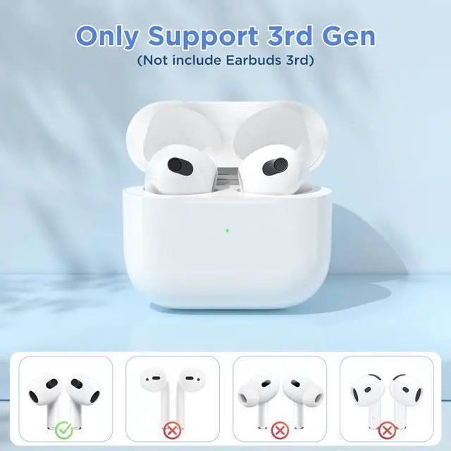 Alt view image 3 of 5 - Replacement Charging Case for AirPods 3rd Generation, Only Compatible with AirPod 3rd Gen Charging Case (Not Pro 3), with Blue-Tooth Sync Button, No Earbuds (L-Port)