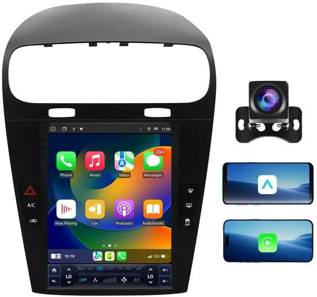 Main image of Car Radio for Dodge Journey 2011-2019 Stereo Radio Replacement Upgrade 8Core 4+64G 9.7 Inch Touch Screen with Wireless Carplay & Android Auto WiFi SWC DSP Free AHD Camera Bluetooth
