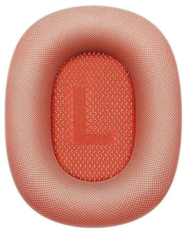 Alt view image 2 of 4 - Replacements Earpad Covers for Airpod Max Headphones, 1 Pair - Durable Textile Cloth Fabric Mesh with Magnetic Connection (Red)