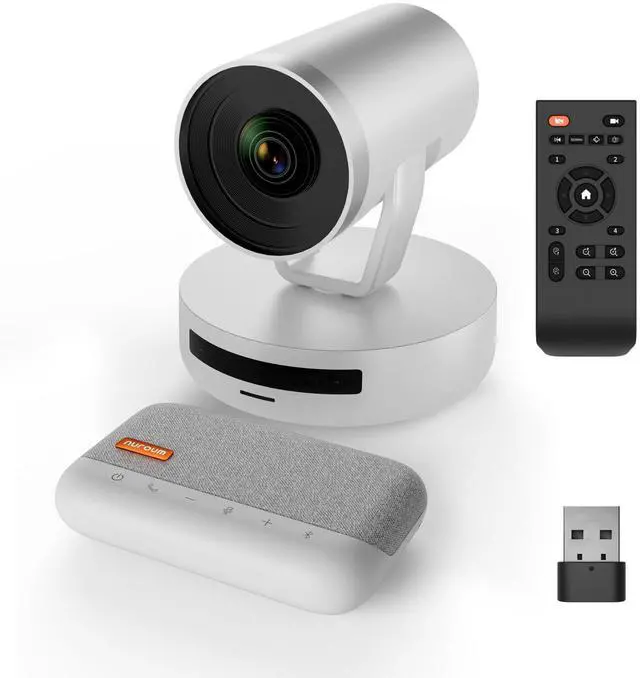 Main image of NUROUM Conference Room Camera System, 5X Optical Zoom, Noise Cancellation, Autofocus, All-in-one Video Conferencing System, 1080P PTZ Webcam, Bluetooth Conference Speaker and Microphone