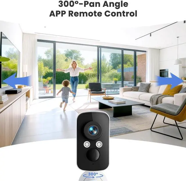 Alt view image 2 of 5 - Naseto Security Camera Wireless Outdoor, 2.4G WiFi, Battery & Solar Powered, Magnetic, Free Human Detection, Free 7-Day Cloud/SD, Night Vision, Siren, 2-Way Talk, 2K, IP65