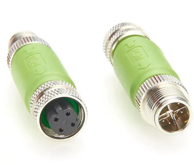 Main image of Profinet M12 X Code Male Plug to M12 D Code Female Converter Socket 100Mbps Cat5e Ethernet Shielded Adapter Compatible with 6GK1901-0DE20-6AA0 for PLCs, I/O Modules, Sensors, Actuators (1PCS)