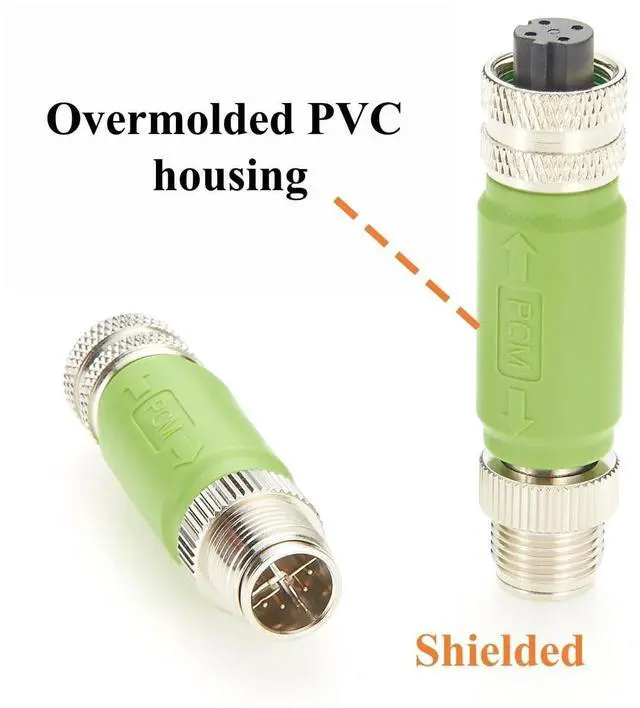 Alt view image 4 of 5 - Profinet M12 X Code Male Plug to M12 D Code Female Converter Socket 100Mbps Cat5e Ethernet Shielded Adapter Compatible with 6GK1901-0DE20-6AA0 for PLCs, I/O Modules, Sensors, Actuators (1PCS)