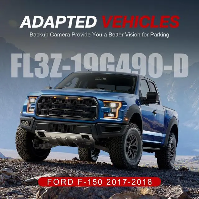 Alt view image 3 of 5 - GZGN FL3Z-19G490-D Backup Camera Compatible with F-150 2017-2018 Replaces NO. FL3Z19G490D FL3Z-19G490-B FL3Z19G490B FO1960101