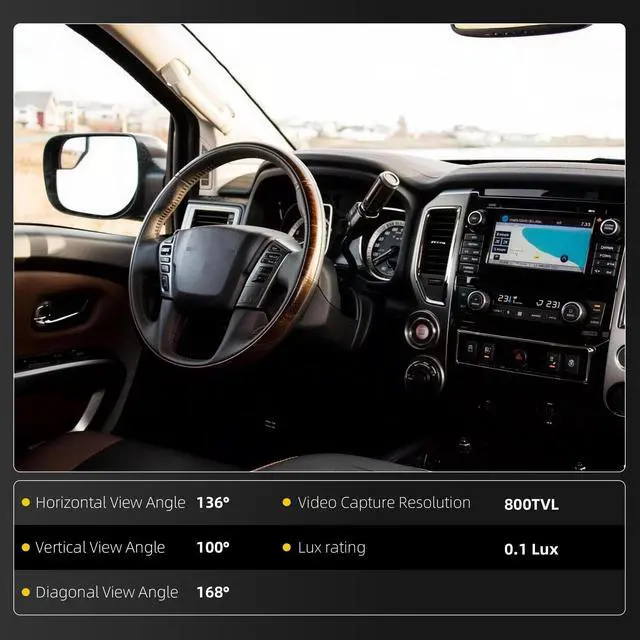 Alt view image 3 of 5 - Dasbecan Rear Back View Camera Compatible with Nissan Titan/Titan XD 2016 2017 2018 2019 2020 2021 2022 2023 2024 5.0L 5.6L, Car Park Backup Assist Camera Replaces# 28442-EZ00A 28442-EZ01A