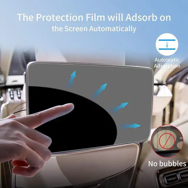 Alt view image 3 of 5 - APKPKPKU 2PCS Tempered Glass for 2026 Mercedes Maybach S580e S680 Rear TV 11.6 Inch Screen Protector HD for 2024 2025 2026 Benz S500 Rear Entertainment TV Screen Protector Accessories 9H Anti-scratch